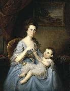 Charles Willson Peale Mrs. David Forman and Child USA oil painting artist